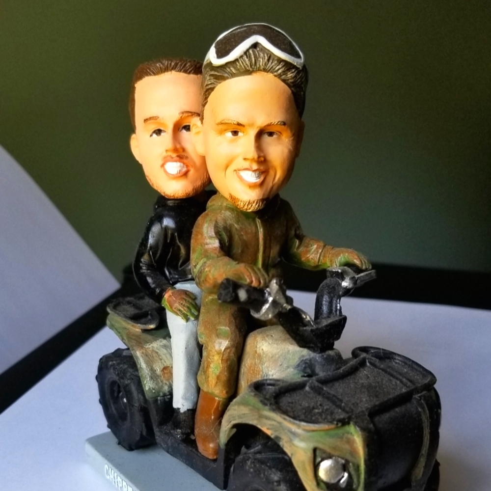 Chipper rescues Freddie ATV bobblehead
